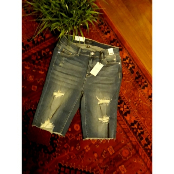 ♥️S M L XL♥️Destroy Cut Off Bermuda Shorts - Picture 7 of 8